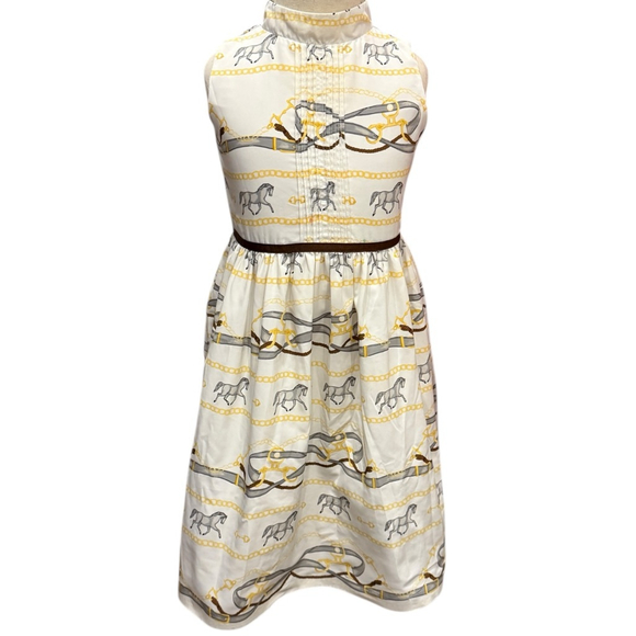 Janie and Jack Equestrian Horse Print Dress Size 5 - Picture 3 of 6